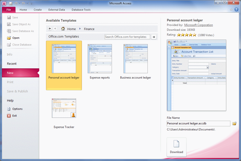 Office 2010 Office 2010 Access Riset